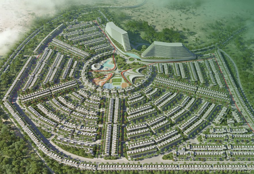 Greenz by Danube Properties — townhouse and villa project render, Dubai